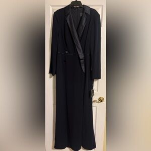 Adrianna Papell Navy Tuxedo Gown